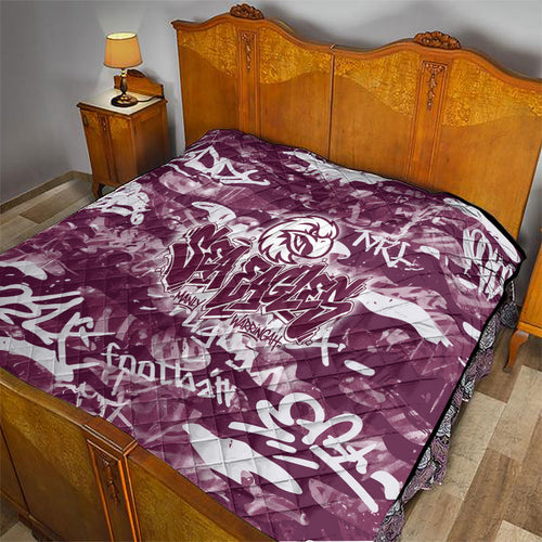 Manly Warringah Sea Eagles Rugby Quilt Graffiti Typography Urban Camo Abstract Street Style