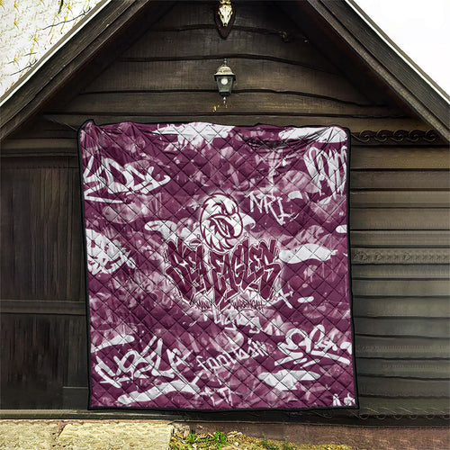 Manly Warringah Sea Eagles Rugby Quilt Graffiti Typography Urban Camo Abstract Street Style