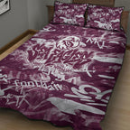 Manly Warringah Sea Eagles Rugby Quilt Bed Set Graffiti Typography Urban Camo Abstract Street Style
