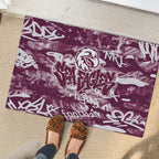 Manly Warringah Sea Eagles Rugby Rubber Doormat Graffiti Typography Urban Camo Abstract Street Style