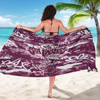 Manly Warringah Sea Eagles Rugby Sarong Graffiti Typography Urban Camo Abstract Street Style