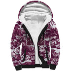 Manly Warringah Sea Eagles Rugby Sherpa Hoodie Graffiti Typography Urban Camo Abstract Street Style
