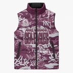 Manly Warringah Sea Eagles Rugby Sleeveless Puffer Jacket Graffiti Typography Urban Camo Abstract Street Style