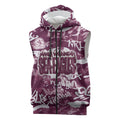 Manly Warringah Sea Eagles Rugby Sleeveless Zip Hoodie Graffiti Typography Urban Camo Abstract Street Style