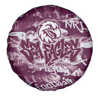 Manly Warringah Sea Eagles Rugby Spare Tire Cover Graffiti Typography Urban Camo Abstract Street Style