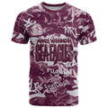Manly Warringah Sea Eagles Rugby T Shirt Graffiti Typography Urban Camo Abstract Street Style