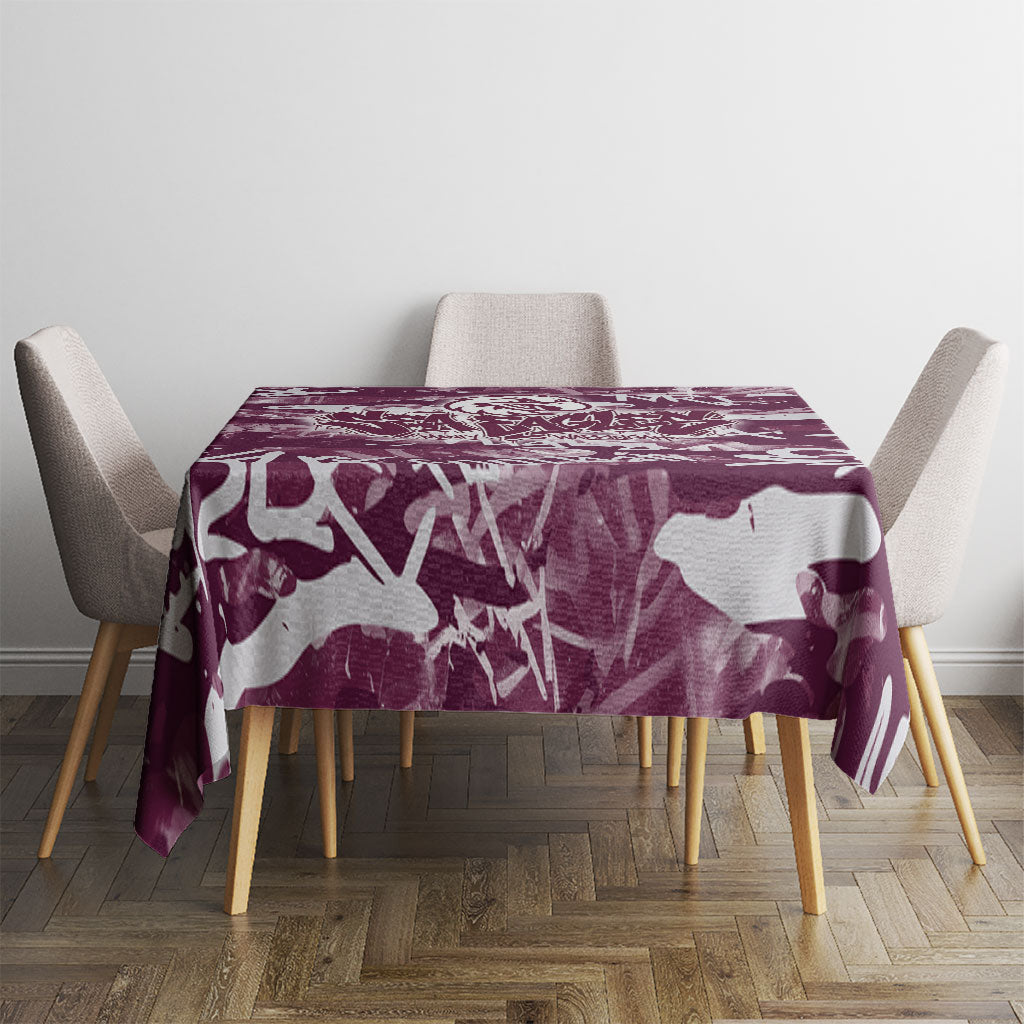 Manly Warringah Sea Eagles Rugby Tablecloth Graffiti Typography Urban Camo Abstract Street Style