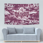 Manly Warringah Sea Eagles Rugby Tapestry Graffiti Typography Urban Camo Abstract Street Style