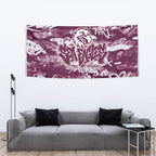 Manly Warringah Sea Eagles Rugby Tapestry Graffiti Typography Urban Camo Abstract Street Style
