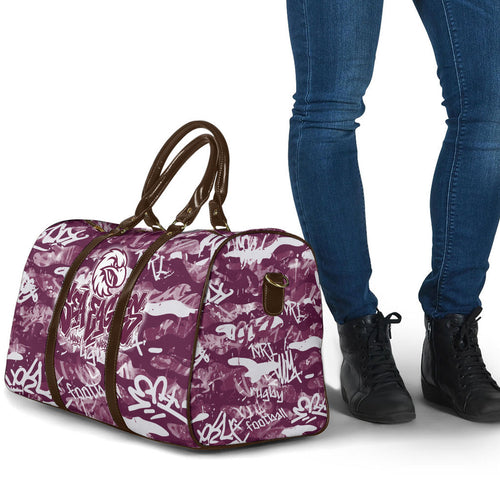 Manly Warringah Sea Eagles Rugby Travel Bag Graffiti Typography Urban Camo Abstract Street Style