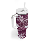 Manly Warringah Sea Eagles Rugby Tumbler With Handle Graffiti Typography Urban Camo Abstract Street Style