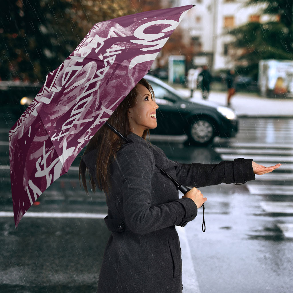 Manly Warringah Sea Eagles Rugby Umbrella Graffiti Typography Urban Camo Abstract Street Style