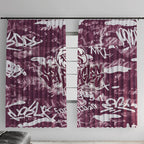 Manly Warringah Sea Eagles Rugby Window Curtain Graffiti Typography Urban Camo Abstract Street Style