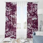 Manly Warringah Sea Eagles Rugby Window Curtain Graffiti Typography Urban Camo Abstract Street Style