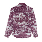 Manly Warringah Sea Eagles Rugby Women Casual Shirt Graffiti Typography Urban Camo Abstract Street Style