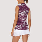 Manly Warringah Sea Eagles Rugby Women Sleeveless Polo Shirt Graffiti Typography Urban Camo Abstract Street Style