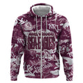 Manly Warringah Sea Eagles Rugby Zip Hoodie Graffiti Typography Urban Camo Abstract Street Style