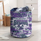 Melbourne Storm Rugby Laundry Basket Graffiti Typography Urban Camo Abstract Street Style