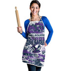 Melbourne Storm Rugby Apron Graffiti Typography Urban Camo Abstract Street Style