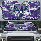 Melbourne Storm Rugby Auto Sun Shade Graffiti Typography Urban Camo Abstract Street Style