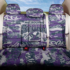Melbourne Storm Rugby Back Car Seat Cover Graffiti Typography Urban Camo Abstract Street Style