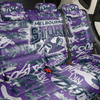 Melbourne Storm Rugby Back Car Seat Cover Graffiti Typography Urban Camo Abstract Street Style