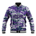 Melbourne Storm Rugby Baseball Jacket Graffiti Typography Urban Camo Abstract Street Style