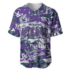 Melbourne Storm Rugby Baseball Jersey Graffiti Typography Urban Camo Abstract Street Style