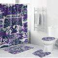 Melbourne Storm Rugby Bathroom Set Graffiti Typography Urban Camo Abstract Street Style