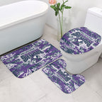 Melbourne Storm Rugby Bathroom Set Graffiti Typography Urban Camo Abstract Street Style