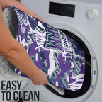 Melbourne Storm Rugby Bathroom Set Graffiti Typography Urban Camo Abstract Street Style
