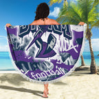 Melbourne Storm Rugby Beach Blanket Graffiti Typography Urban Camo Abstract Street Style