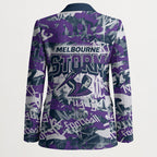 Melbourne Storm Rugby Blazer Graffiti Typography Urban Camo Abstract Street Style