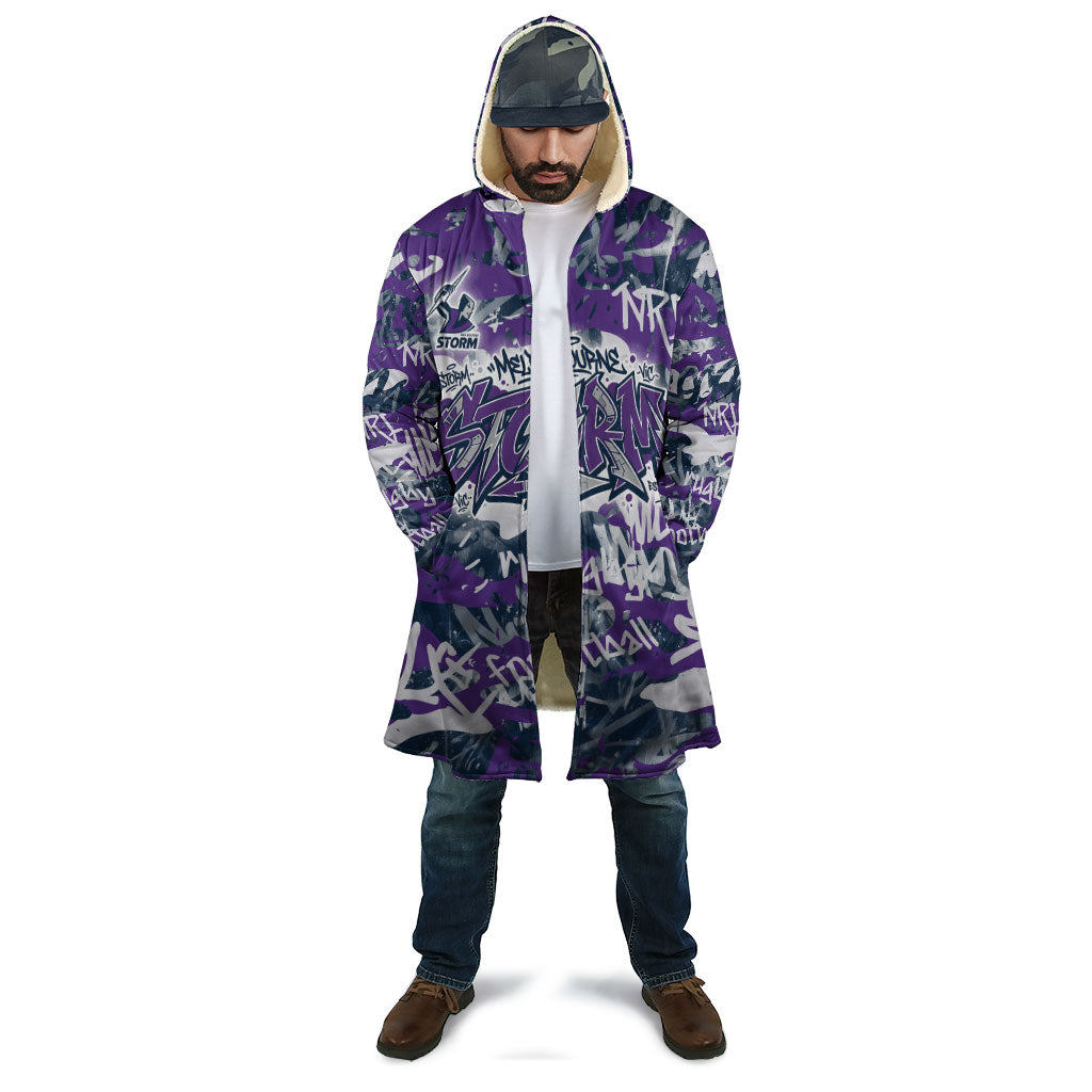 Melbourne Storm Rugby Cloak Graffiti Typography Urban Camo Abstract Street Style