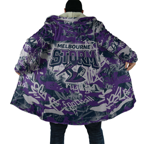 Melbourne Storm Rugby Cloak Graffiti Typography Urban Camo Abstract Street Style