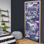 Melbourne Storm Rugby Door Cover Graffiti Typography Urban Camo Abstract Street Style