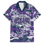 Melbourne Storm Rugby Family Matching Long Sleeve Bodycon Dress and Hawaiian Shirt Graffiti Typography Urban Camo Abstract Street Style