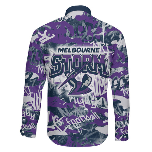 Melbourne Storm Rugby Family Matching Mermaid Dress and Hawaiian Shirt Graffiti Typography Urban Camo Abstract Street Style