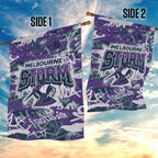 Melbourne Storm Rugby Garden Flag Graffiti Typography Urban Camo Abstract Street Style