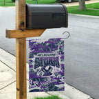 Melbourne Storm Rugby Garden Flag Graffiti Typography Urban Camo Abstract Street Style