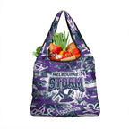 Melbourne Storm Rugby Grocery Bag Graffiti Typography Urban Camo Abstract Street Style