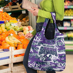 Melbourne Storm Rugby Grocery Bag Graffiti Typography Urban Camo Abstract Street Style