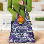 Melbourne Storm Rugby Grocery Bag Graffiti Typography Urban Camo Abstract Street Style