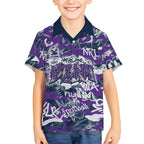Melbourne Storm Rugby Hawaiian Shirt Graffiti Typography Urban Camo Abstract Street Style