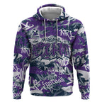 Melbourne Storm Rugby Hoodie Graffiti Typography Urban Camo Abstract Street Style