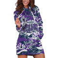 Melbourne Storm Rugby Hoodie Dress Graffiti Typography Urban Camo Abstract Street Style
