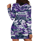 Melbourne Storm Rugby Hoodie Dress Graffiti Typography Urban Camo Abstract Street Style
