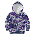 Melbourne Storm Rugby Kid Hoodie Graffiti Typography Urban Camo Abstract Street Style