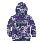 Melbourne Storm Rugby Kid Hoodie Graffiti Typography Urban Camo Abstract Street Style