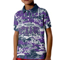 Melbourne Storm Rugby Kid Polo Shirt Graffiti Typography Urban Camo Abstract Street Style